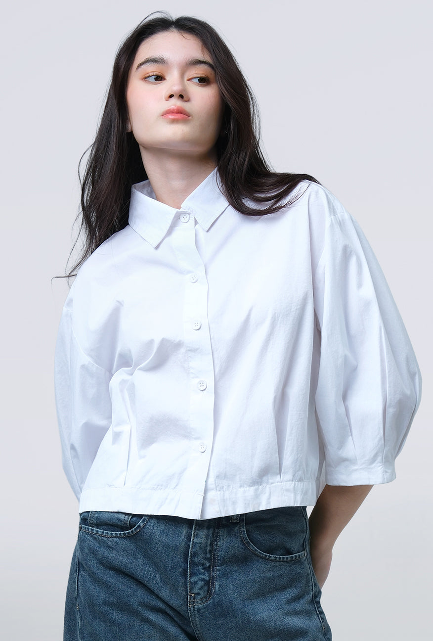 Kemeja Gemma White Exclusive Online