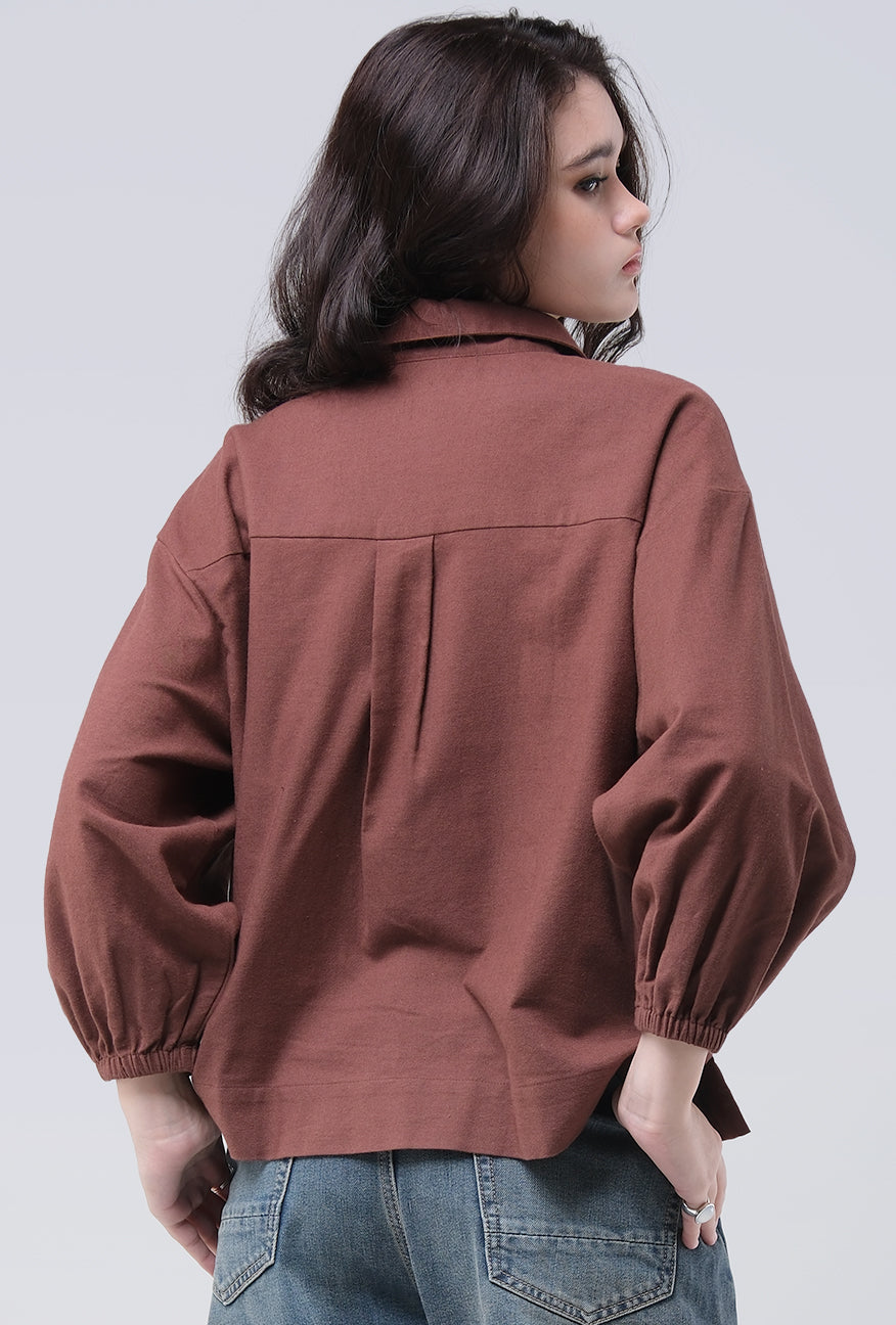 Kemeja Calula Brown