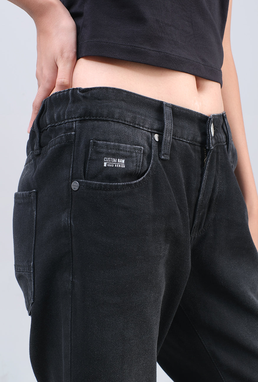 Jeans Straightcut L2 Series Dark Grey With Handmade