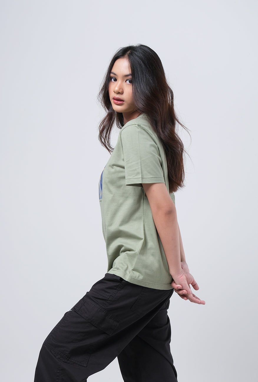 T-Shirt Basic Lengan Pendek Ava Dusty Green