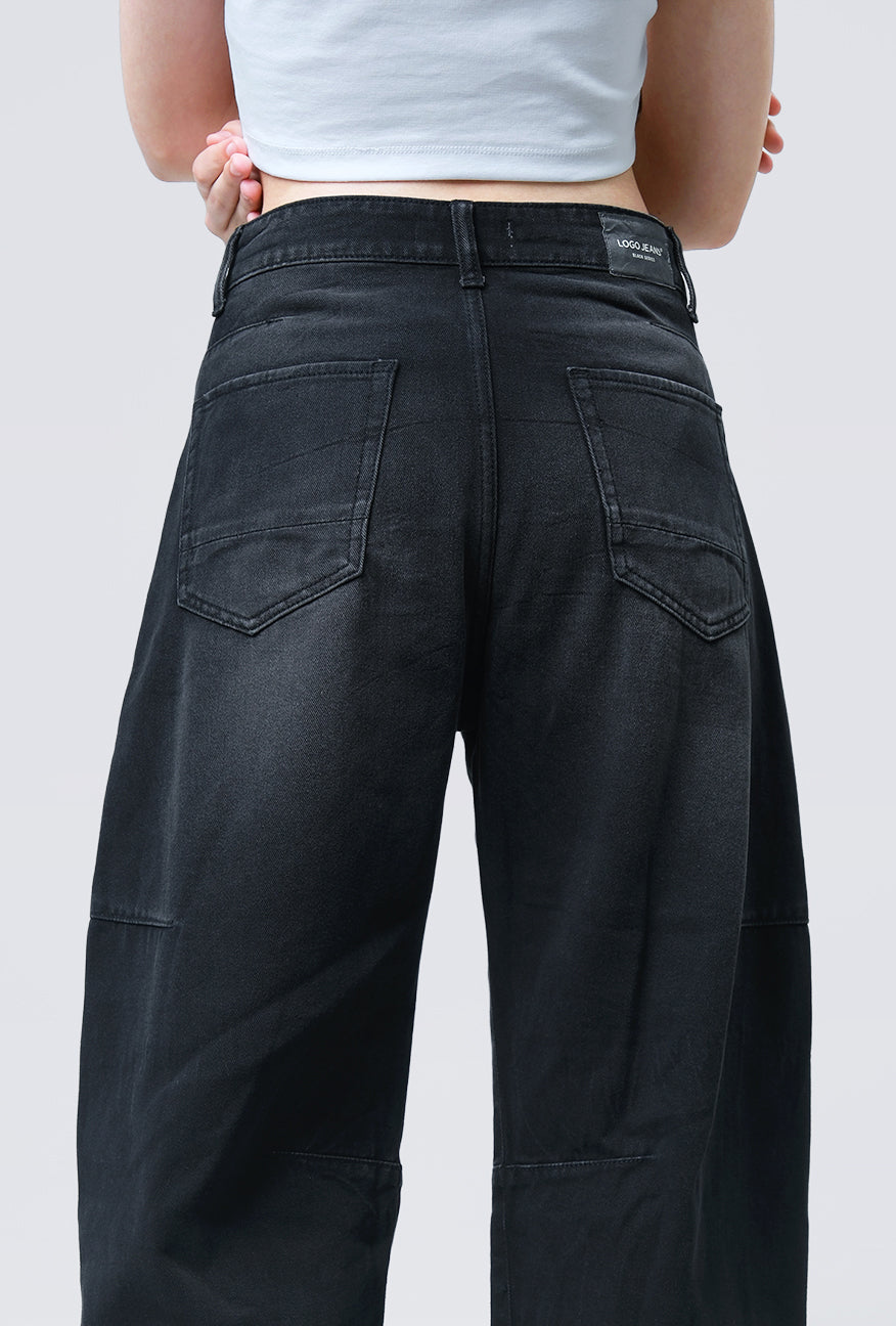 Jeans Barrel Sora Dark Grey