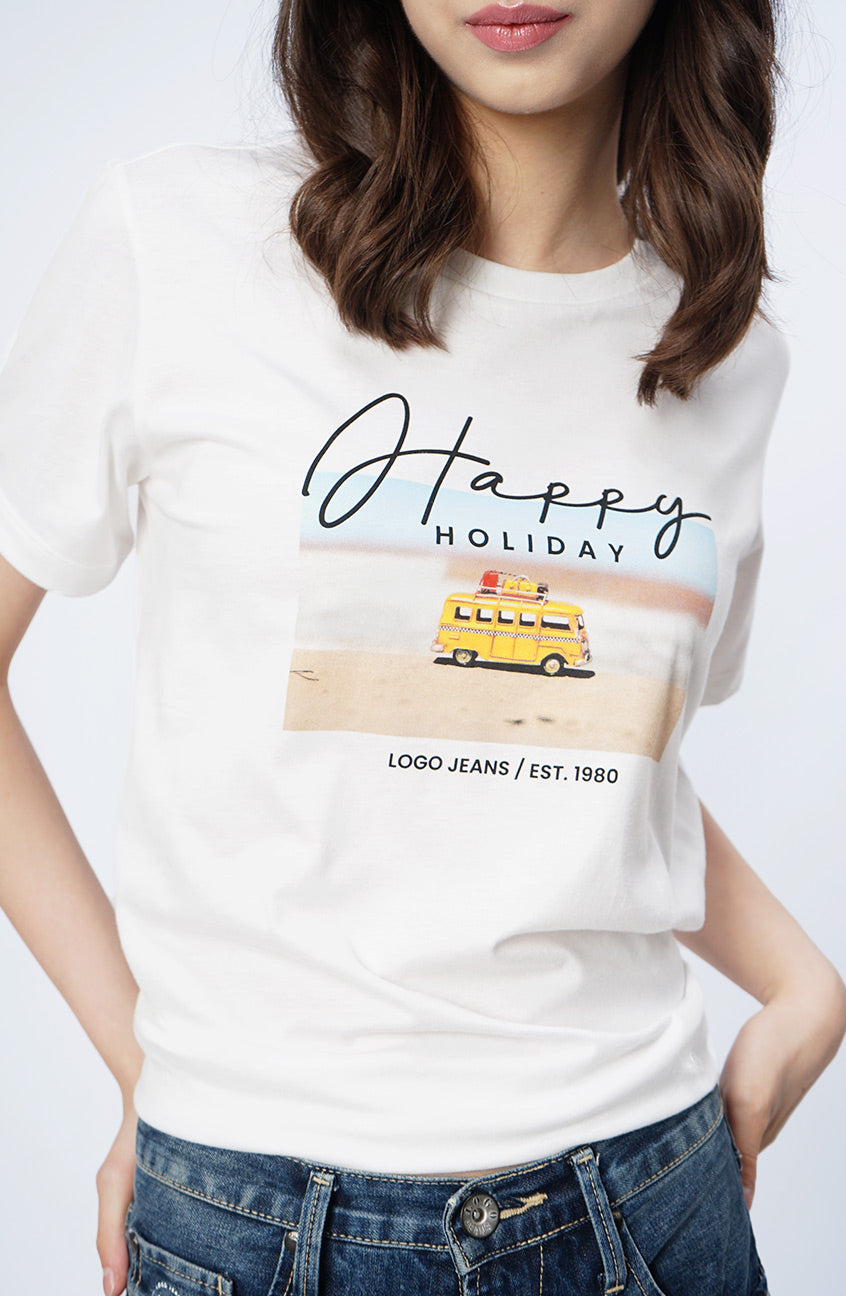 T-Shirt Lengan Pendek Beril Offwhite