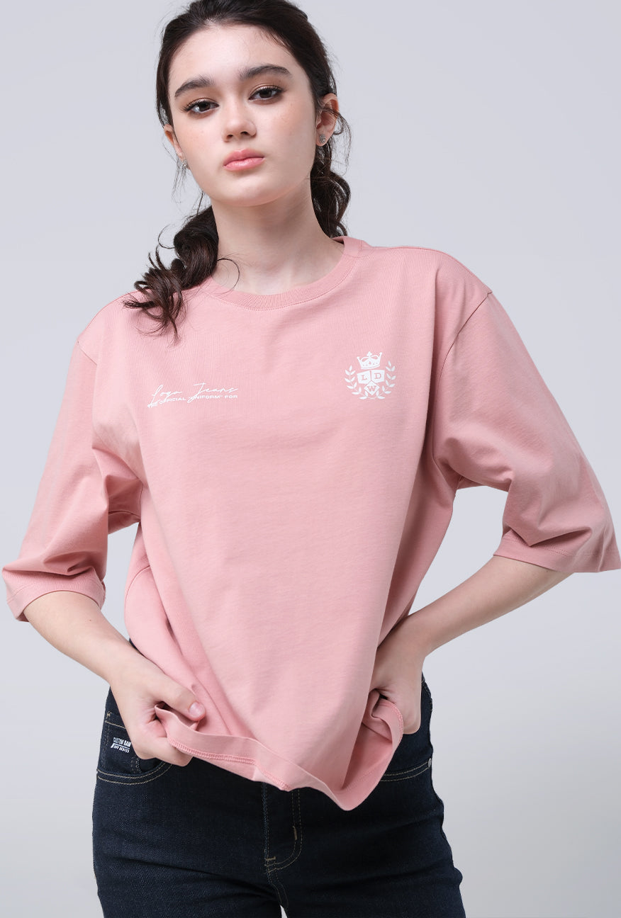 T-Shirt Lengan Pendek Dizzie Pink