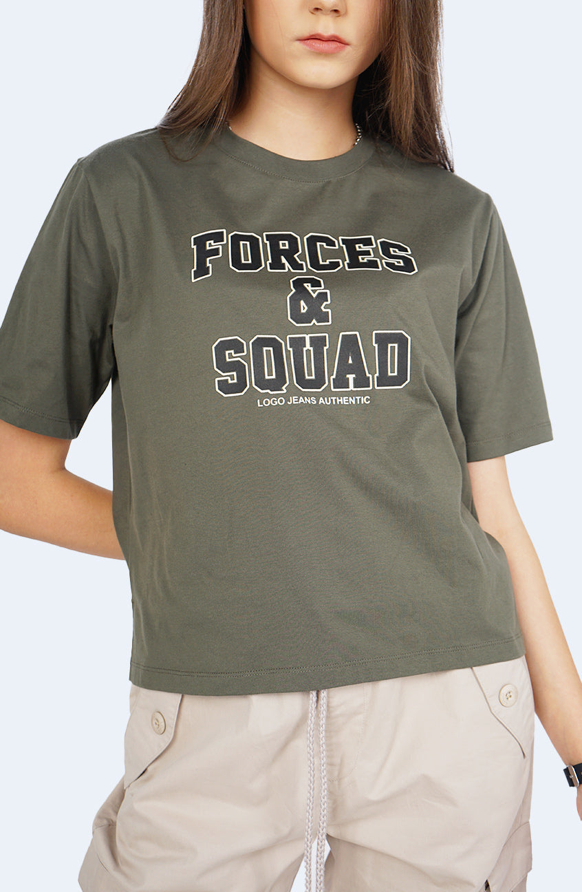 T-Shirt Lengan Pendek Diandra Olive Regular