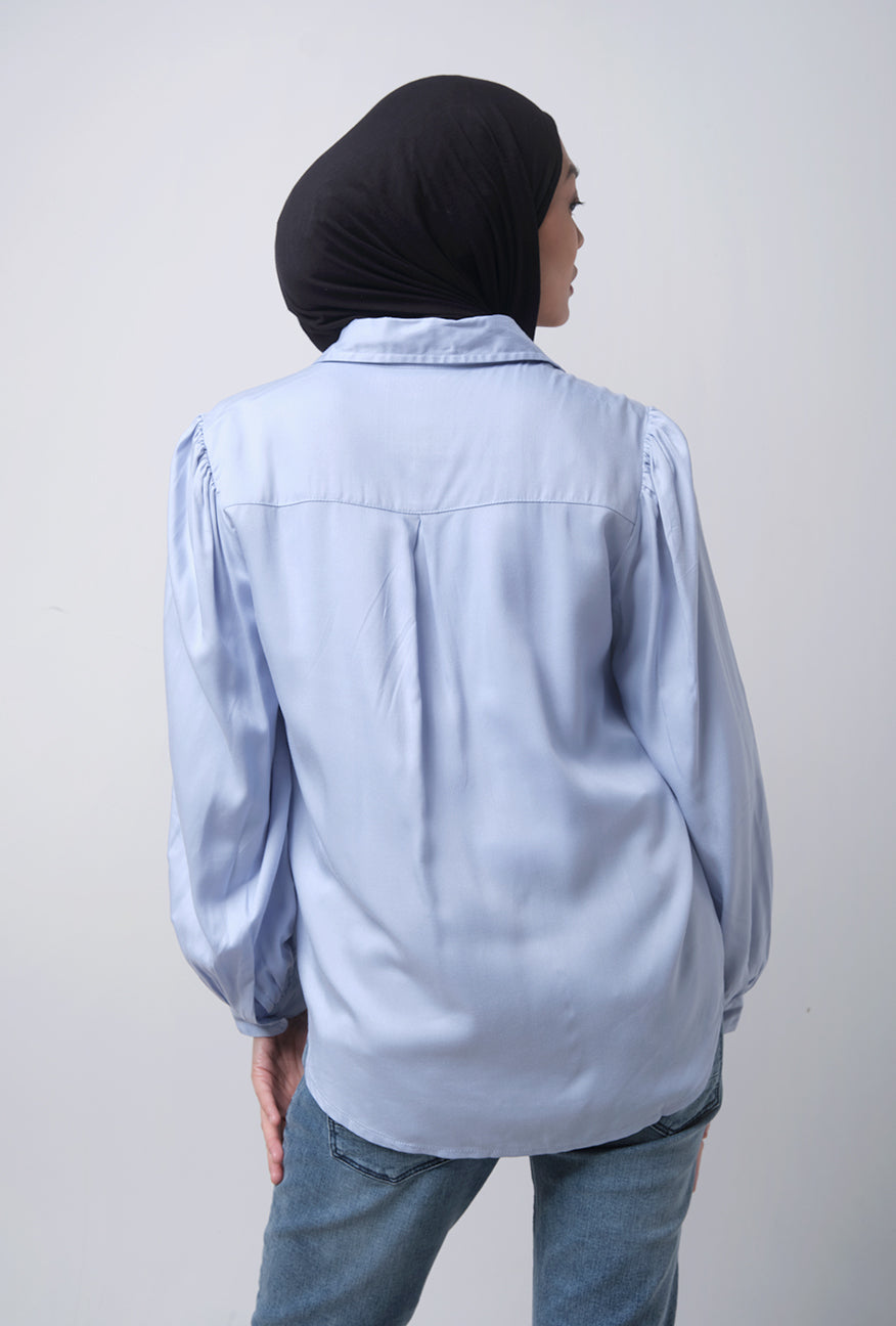 Kemeja Lengan Panjang Serene Light Blue