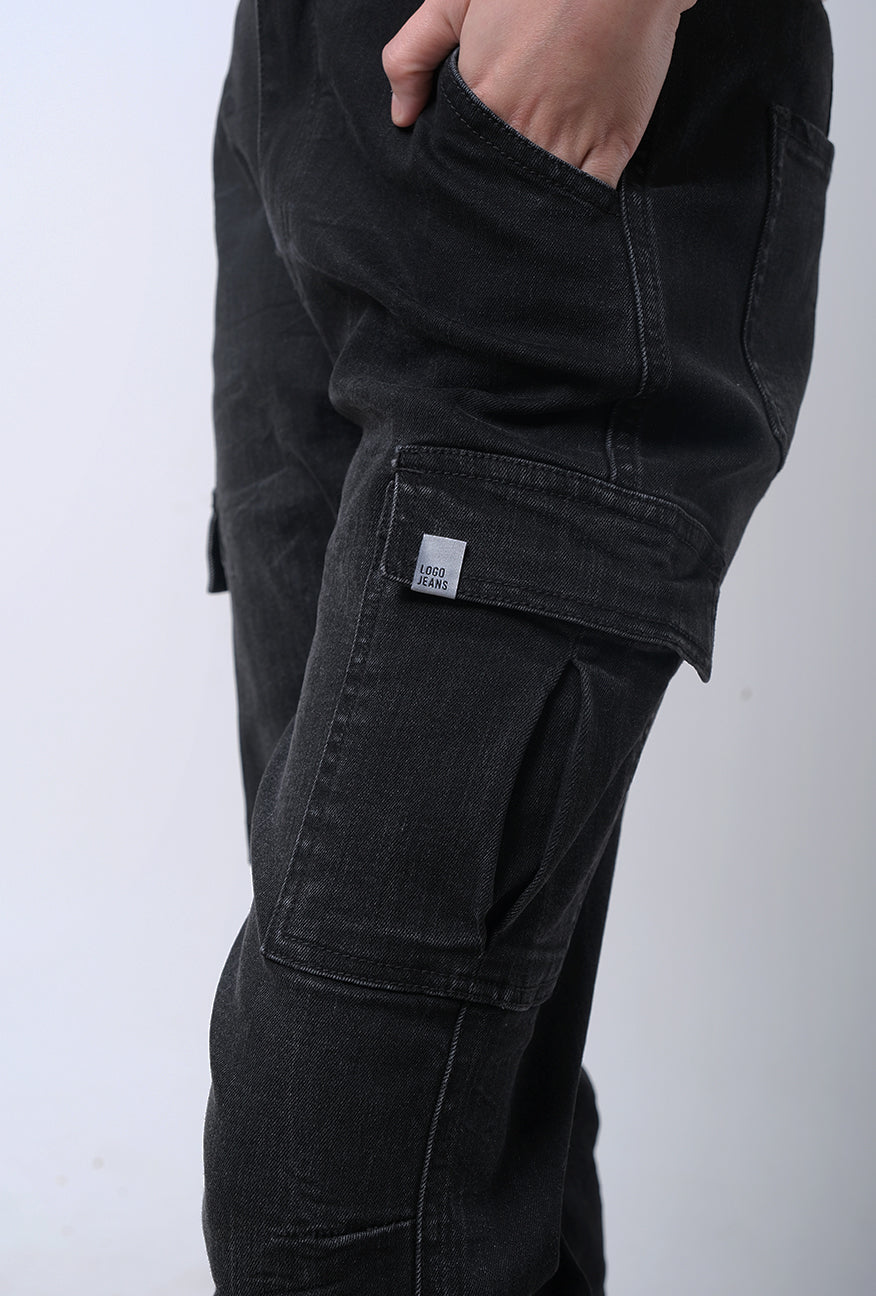 Jeans Belva Dark Grey Cargo