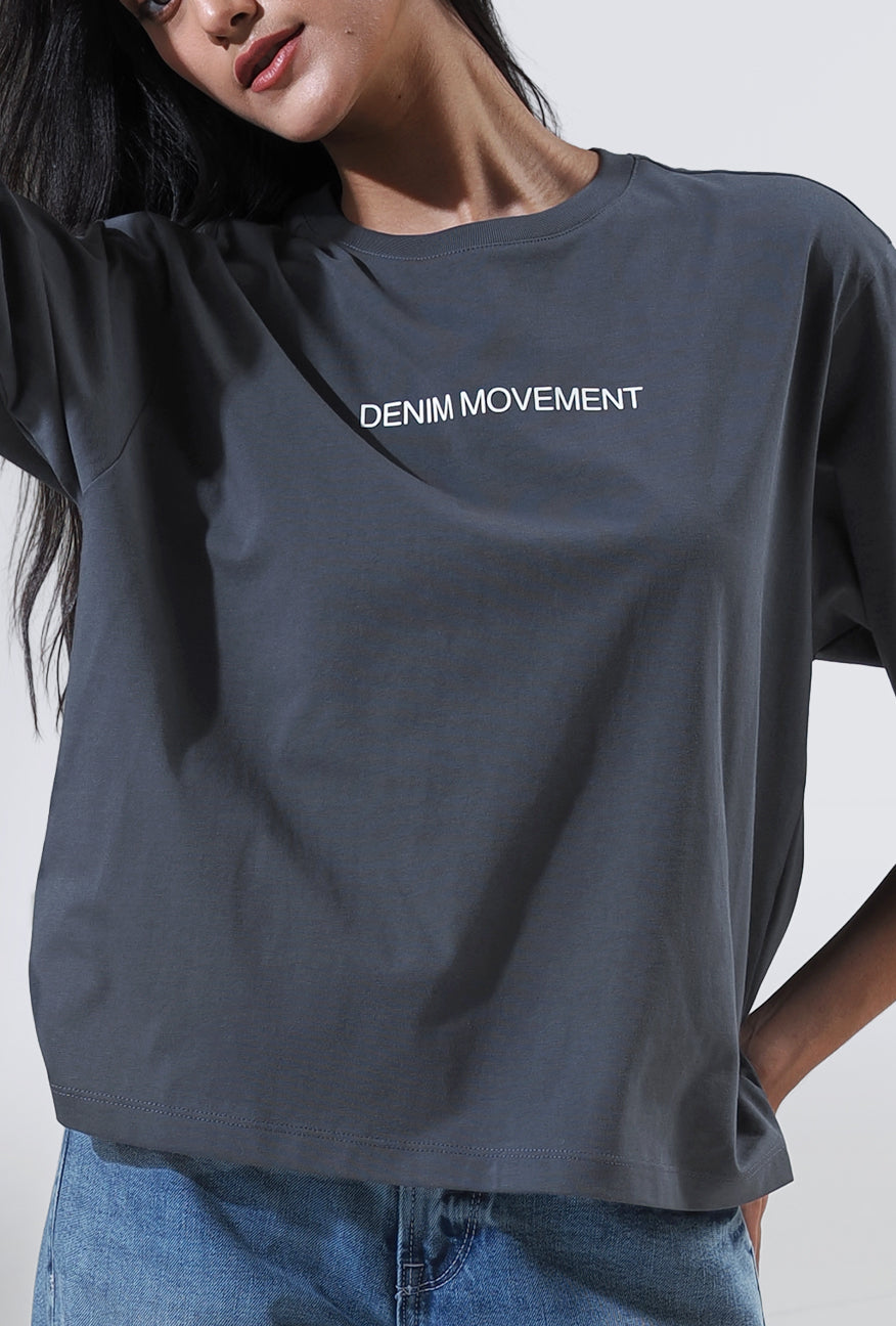 T- Shirt Lengan Pendek Dwyn Dark Grey