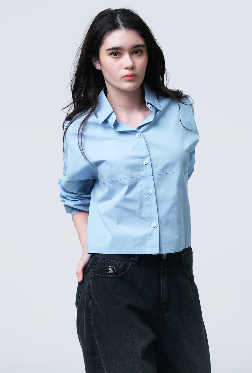 Kemeja Qara Light Blue Exclusive Online