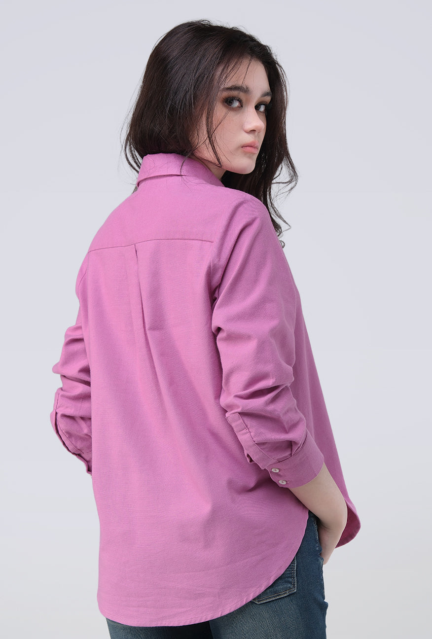 Kemeja Lengan Panjang Mellie Orchid Purple