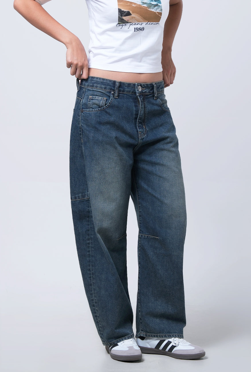 Jeans Barrel Sora Medium Blue