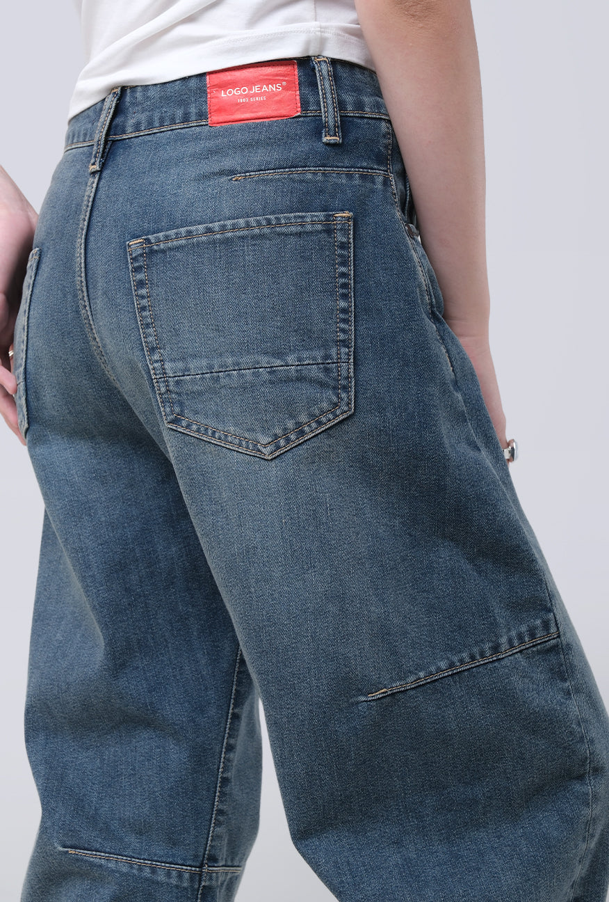 Jeans Barrel Sora Medium Blue
