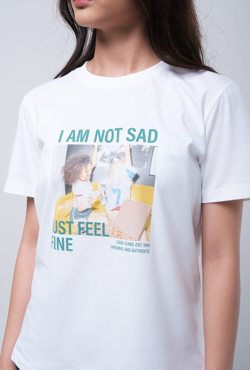 T-Shirt Basic Lengan Pendek Jade Offwhite