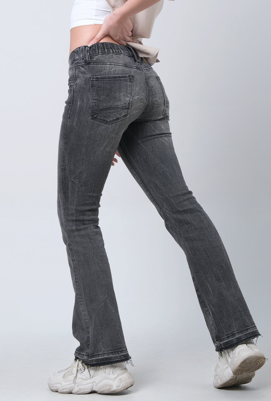 Jeans Bootcut J6 Series Grey With Handmade