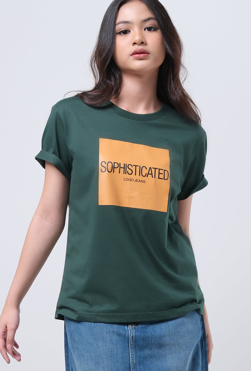 T-Shirt Basic Lengan Pendek Liam Dark Green