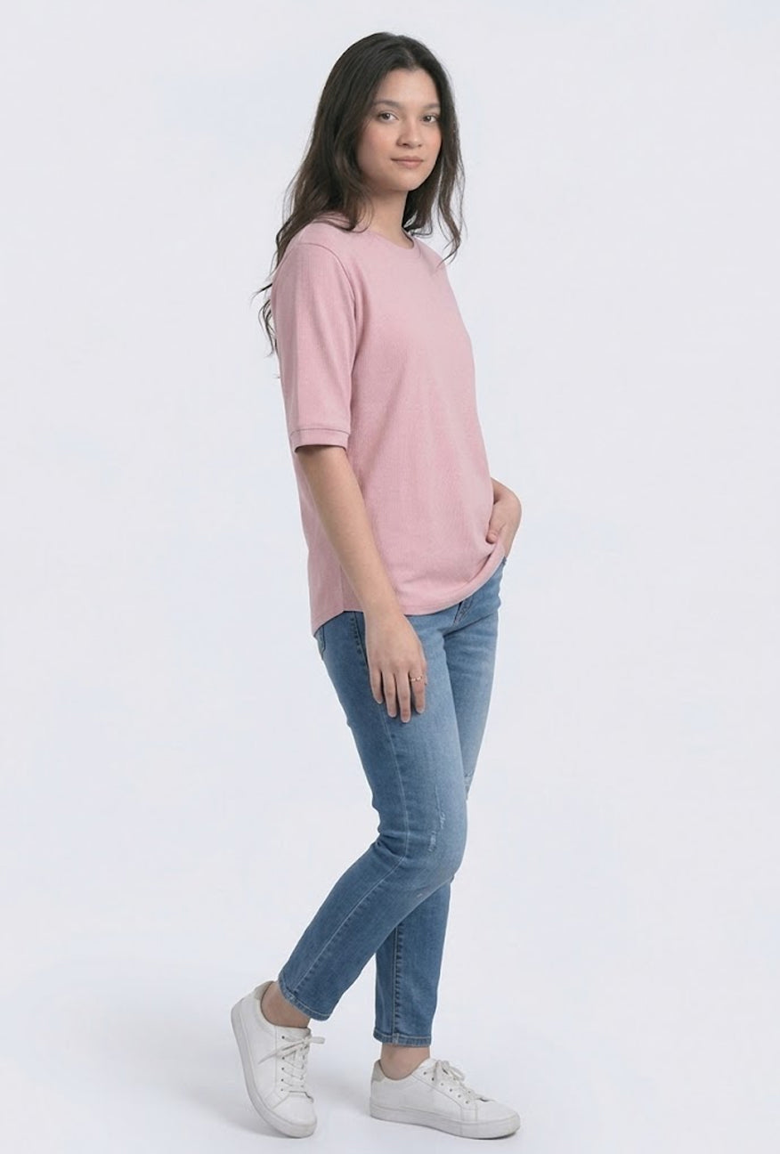 T-Shirt Lengan Pendek Elley Pink