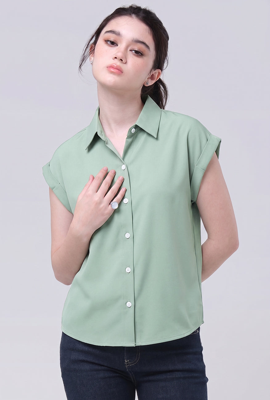 Kemeja Oryna Green Exclusive Online
