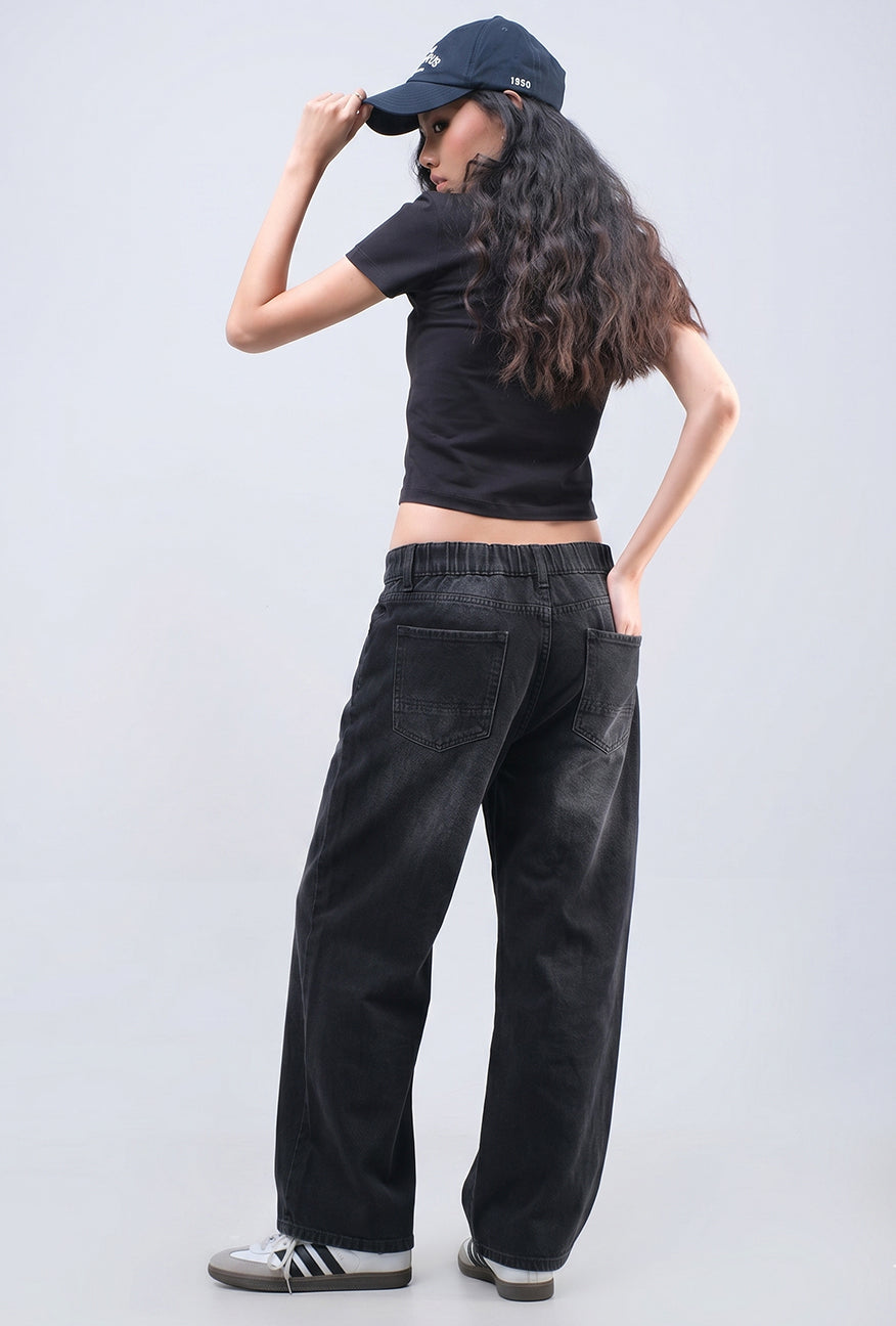 Jeans Raw Denim Loose L3 Series Dark Grey