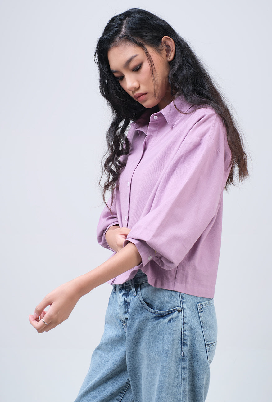 Kemeja Margin Lavender