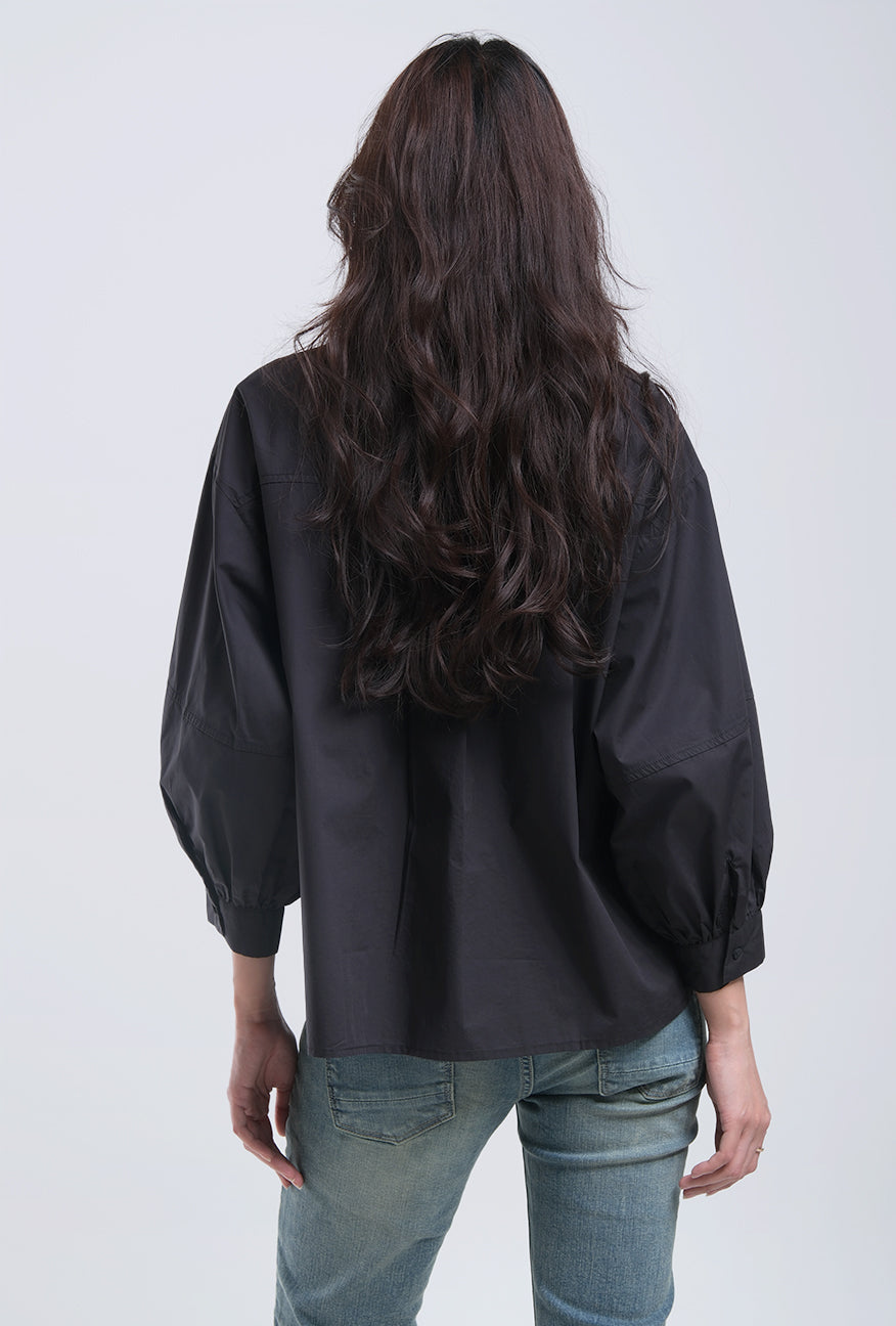 Kemeja Lengan Panjang Fazila Black