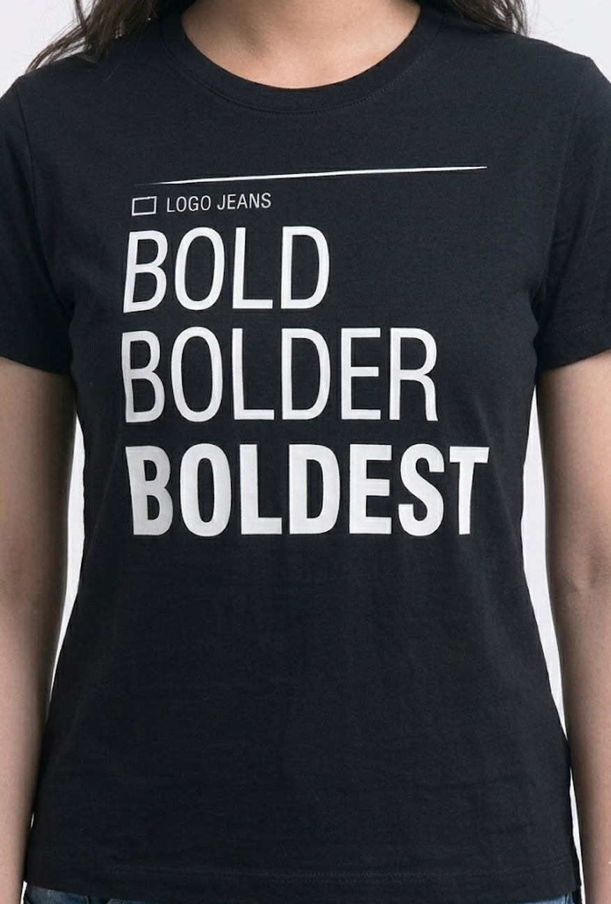 T-Shirt Lengan Pendek Stop Black