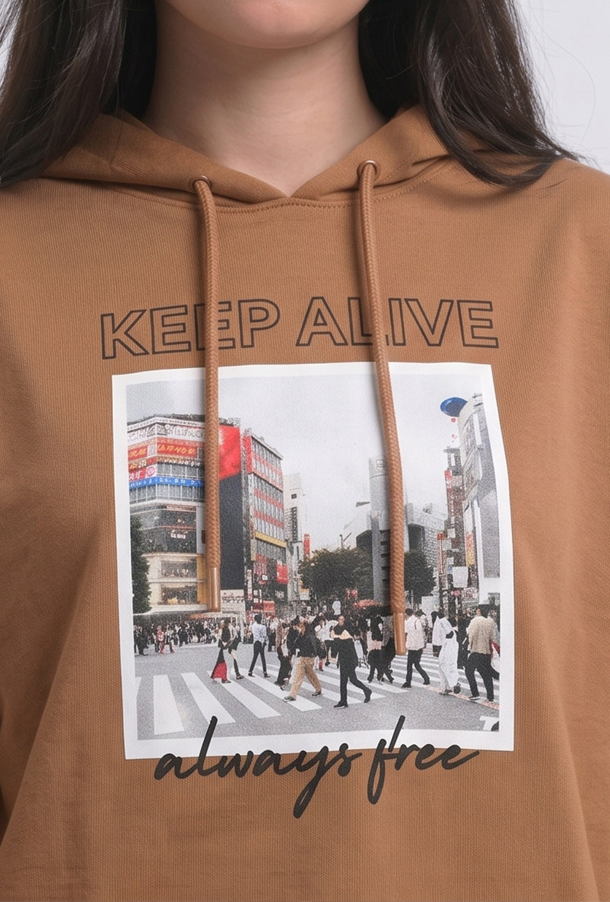 Sweater Hoodie Patricia Brown