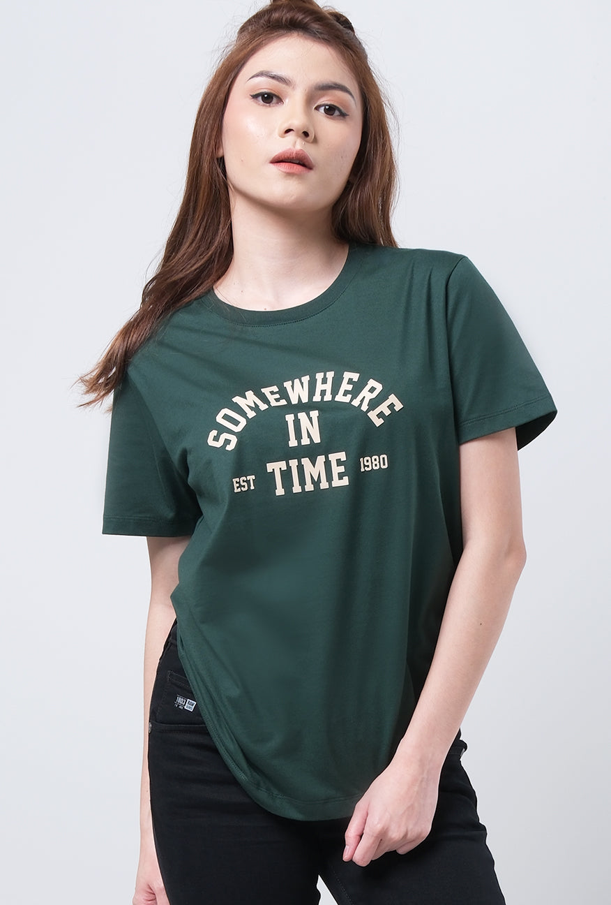 T-Shirt Basic Lengan Pendek Dania Dark Green