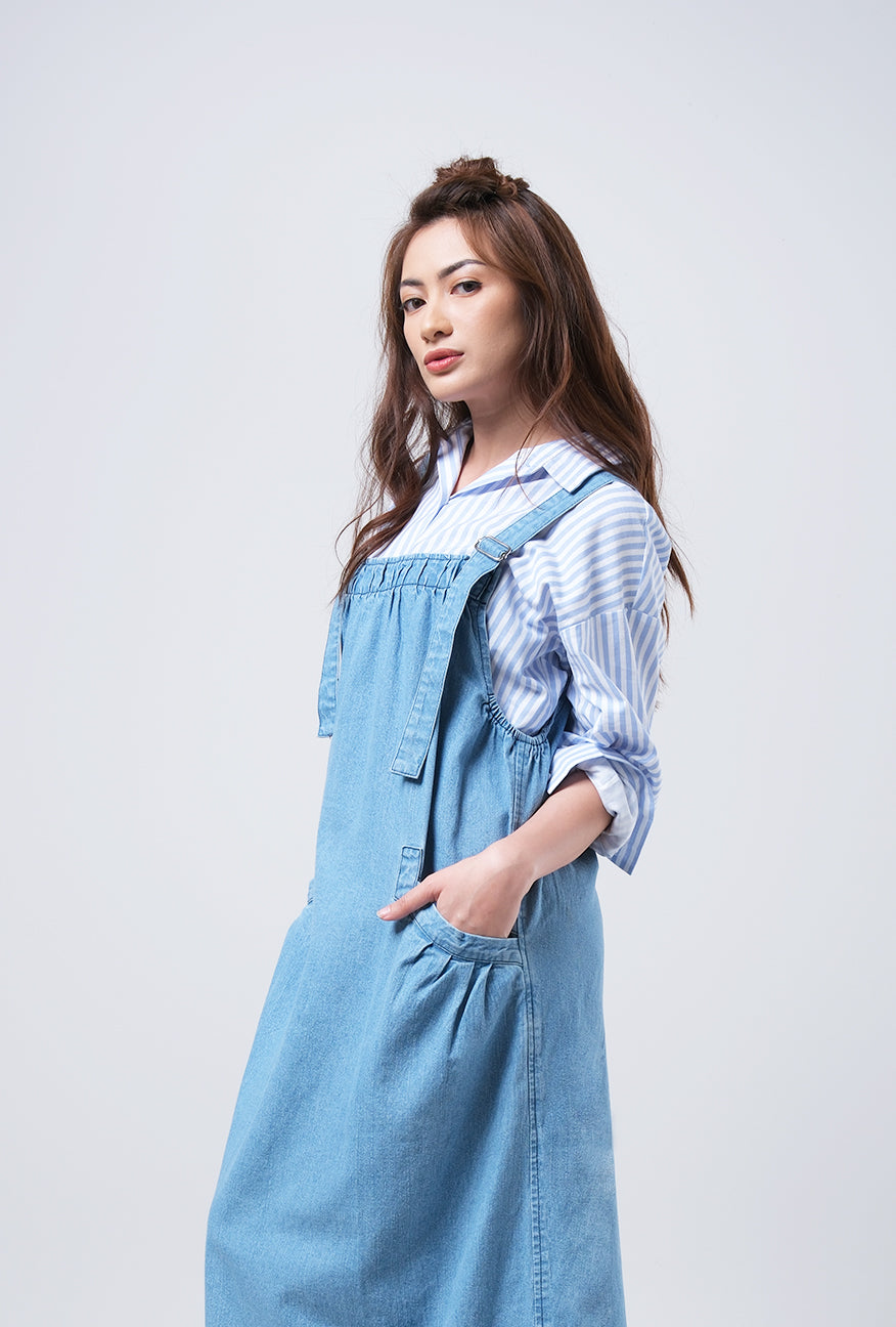 Dress Overall Calee Light Blue