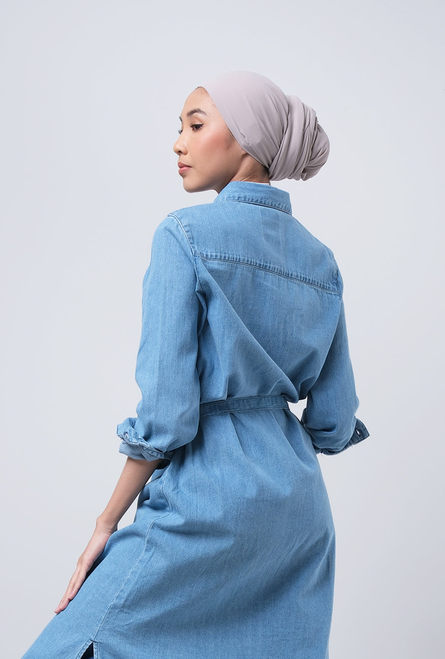 Dress Denim Lingga Medium Blue