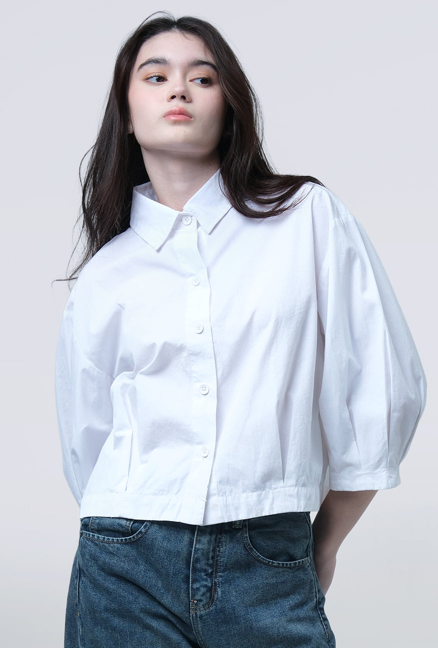 Kemeja Gemma White Exclusive Online