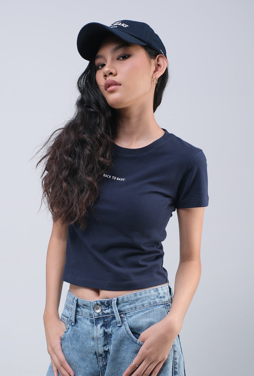 Baby Tee Vay Navy