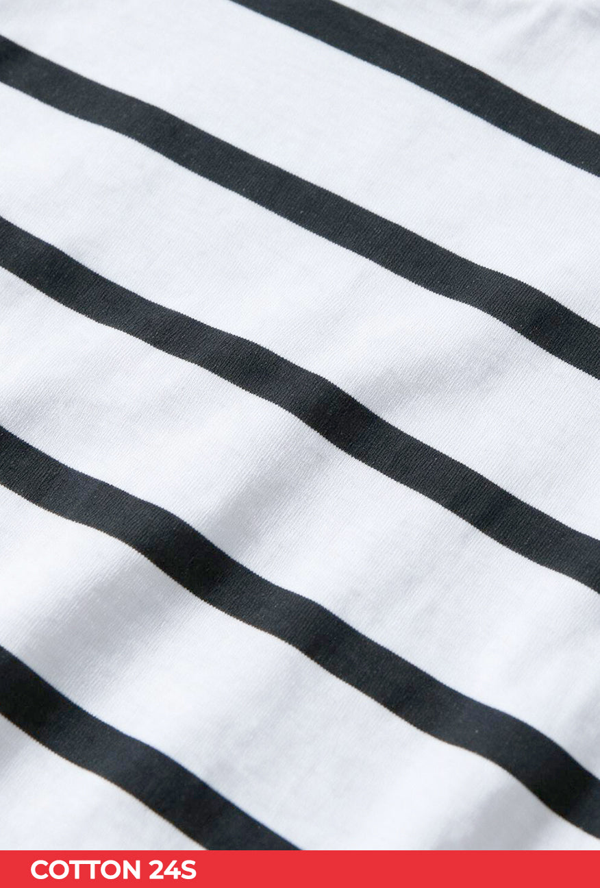 T-Shirt Lengan Pendek Kalene White Black