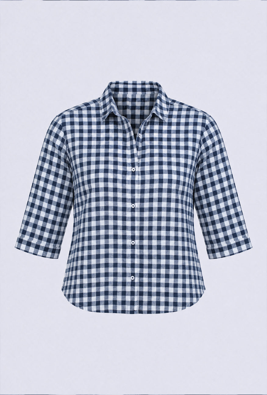 Kemeja Zyala Navy White