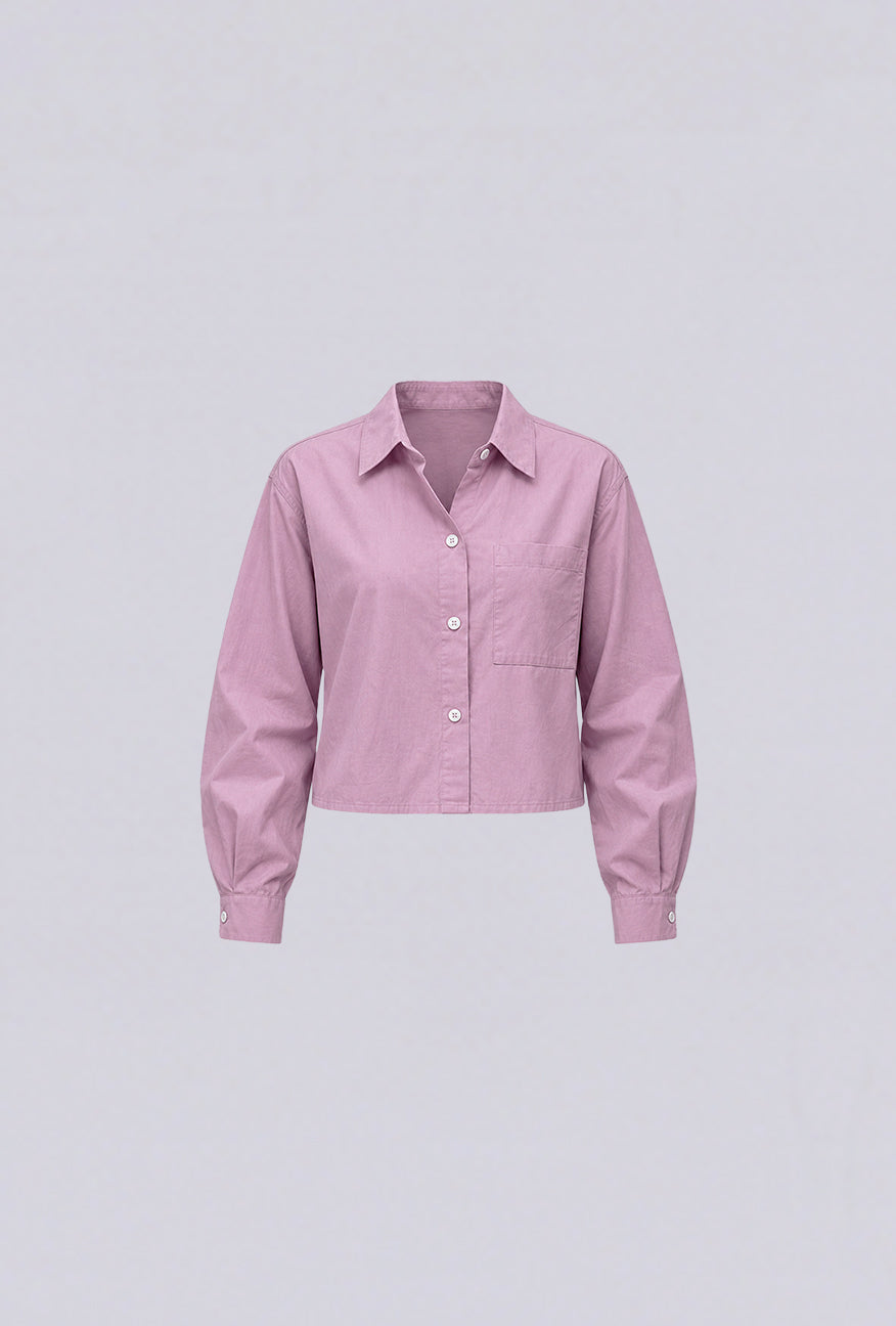 Kemeja Lengan Panjang Selra Pink Exclusive Online