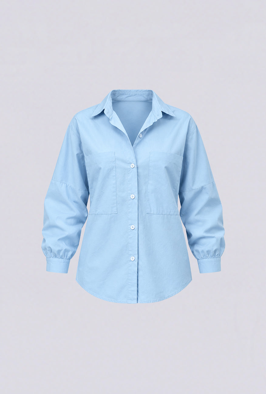 Kemeja Belqa Light Blue Exclusive Online