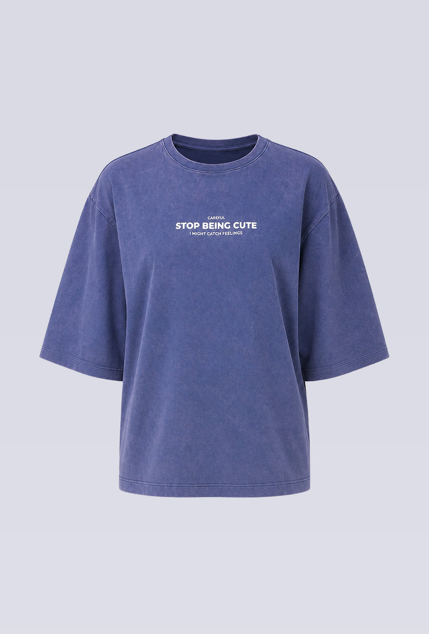 T-Shirt Lengan Pendek Marinza Blue
