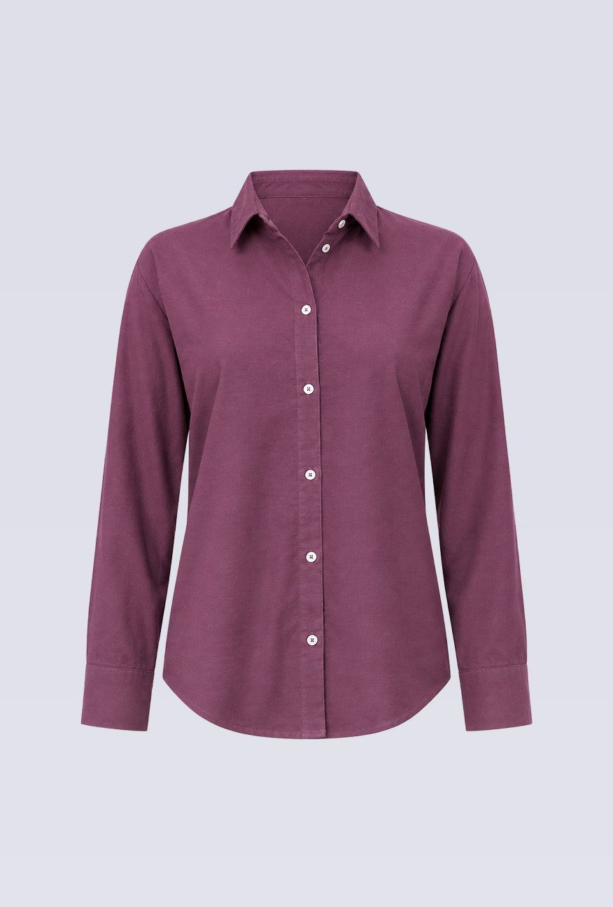 Kemeja Lengan Panjang Mellie Burgundy