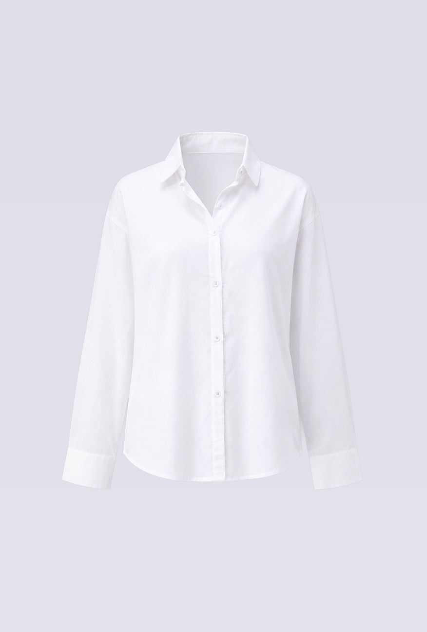 Kemeja Lengan Panjang Mellie White