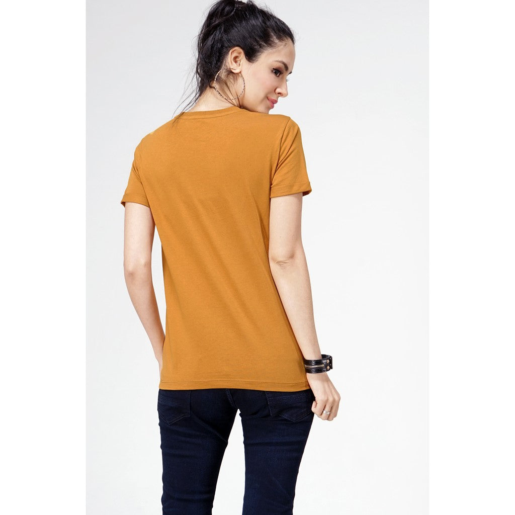 T-Shirt Lengan Pendek Marvosa Dark Mustard
