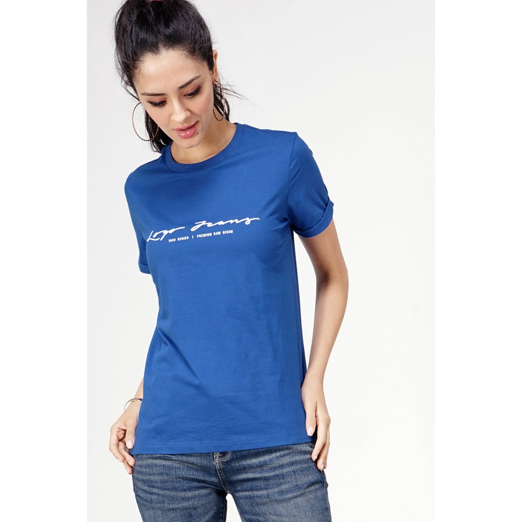 T-Shirt Lengan Pendek Mika Blue