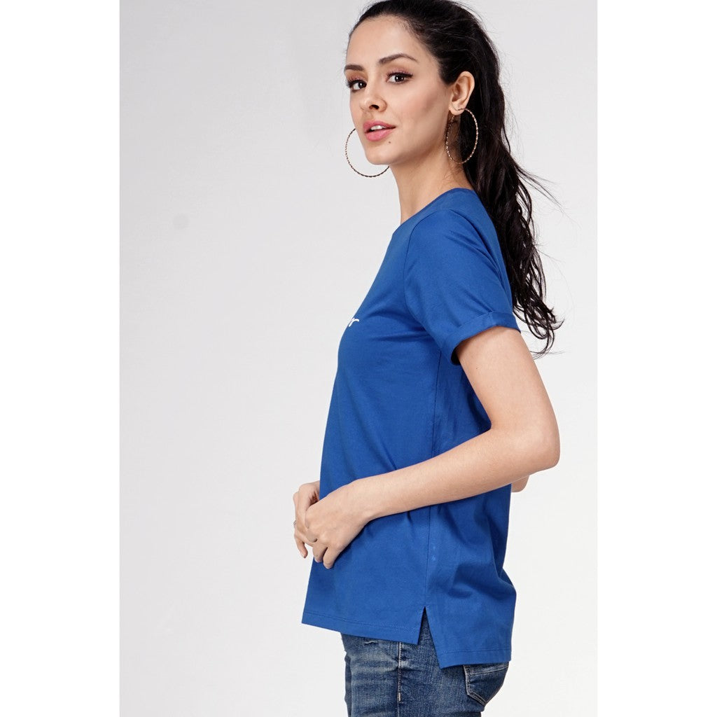 T-Shirt Lengan Pendek Mika Blue