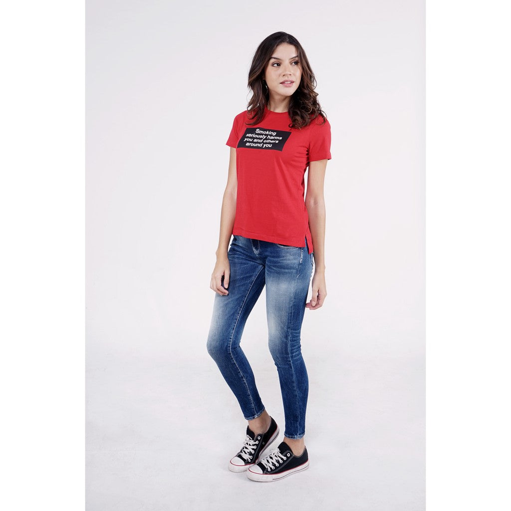 T-Shirt Lengan Pendek Wrong Red