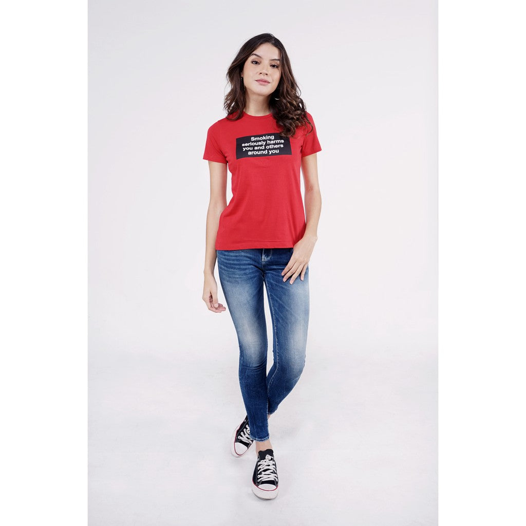 Logo Jeans Wrong Red Tee 12607L4RD