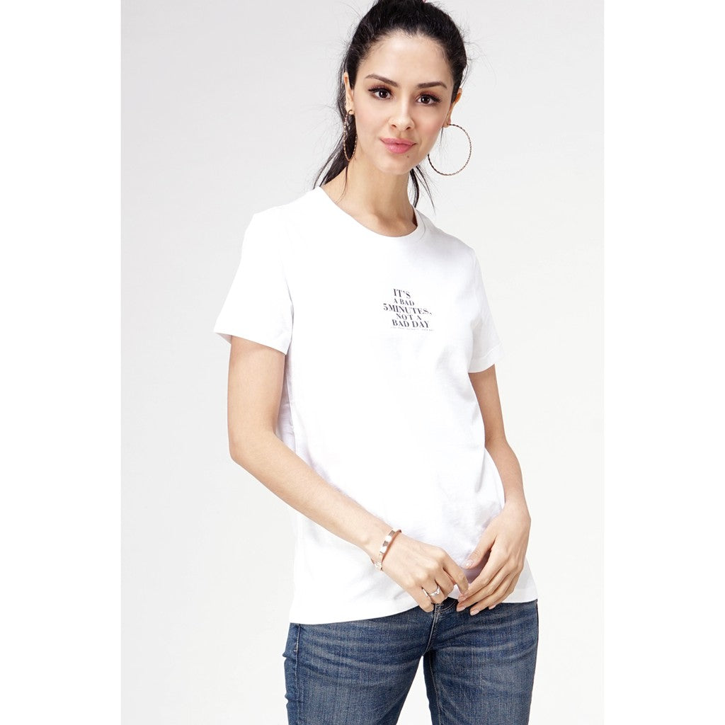 T-shirt Lengan Nava Offwhite