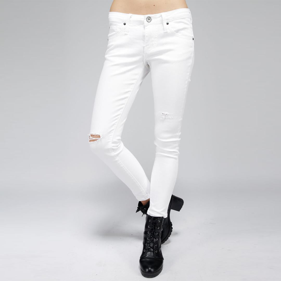 Logo Jeans Skinny A5 Series White Twill Pants 43SA5L5WT