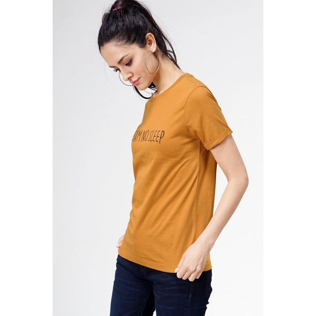 T-Shirt Lengan Pendek Marvosa Dark Mustard
