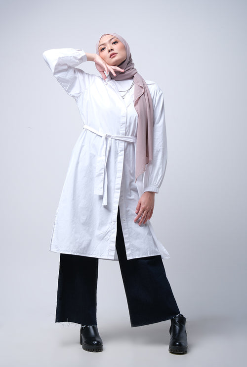 Dress Lengan Panjang Layla White