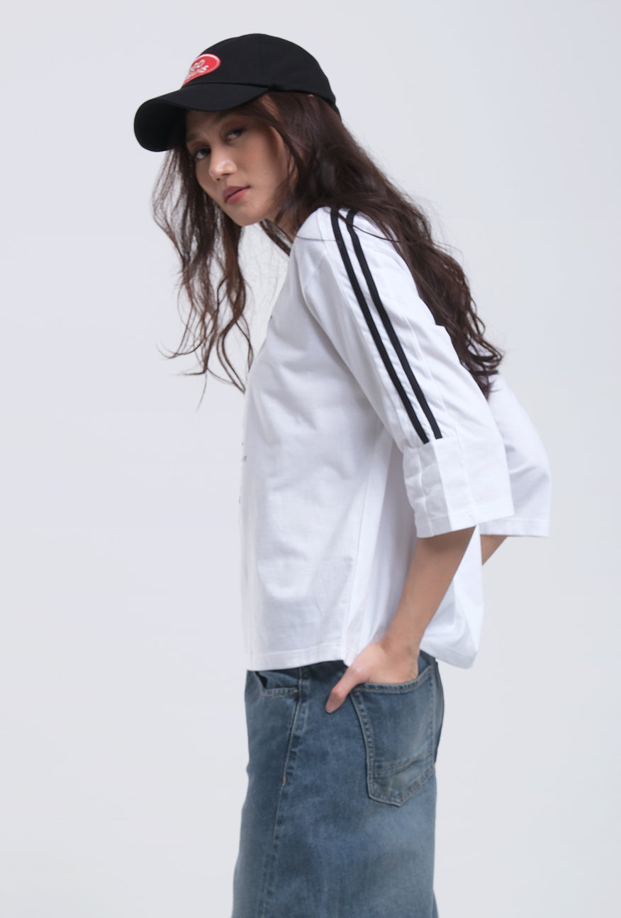 T-Shirt Lengan Pendek Michi White
