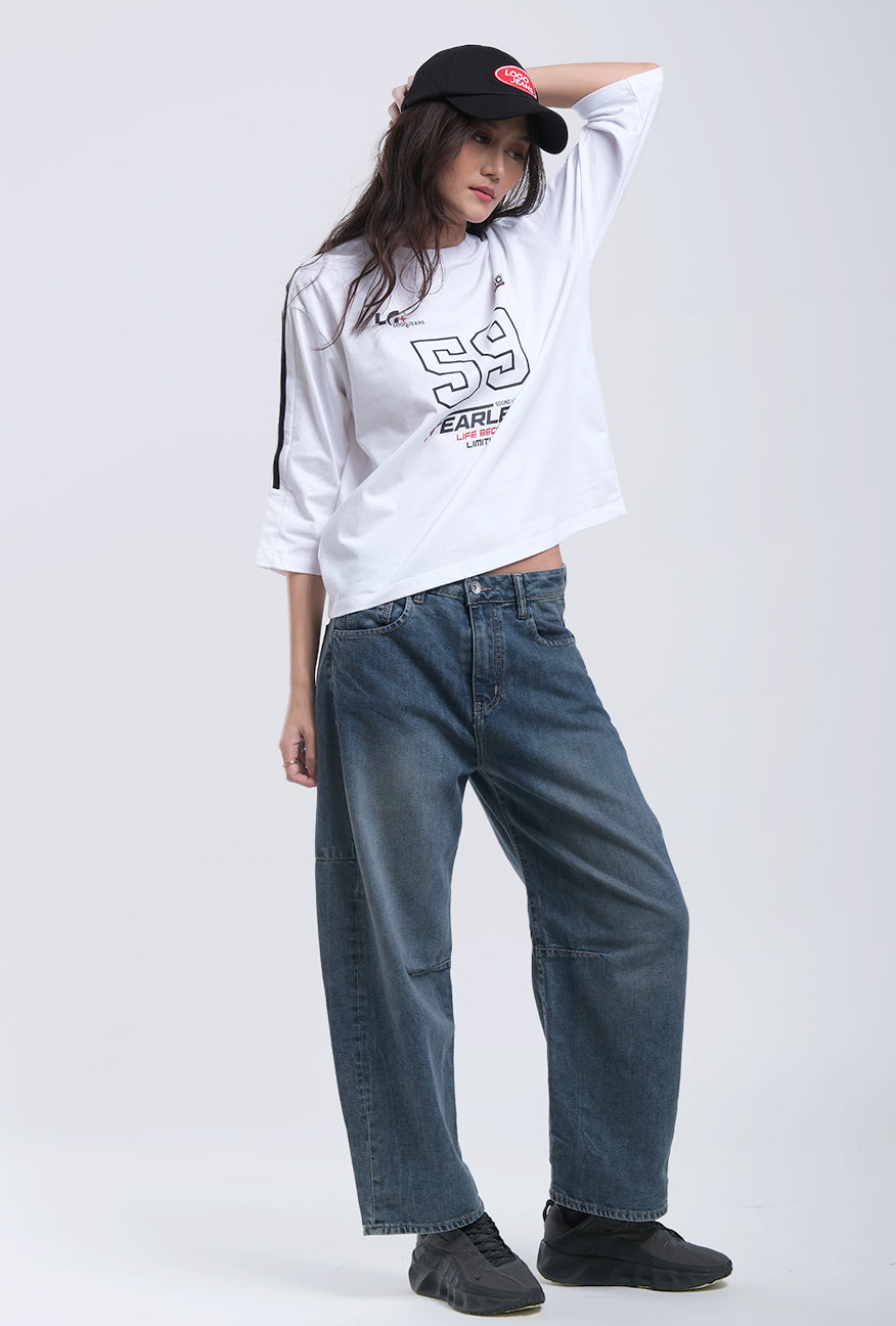 T-Shirt Lengan Pendek Michi White