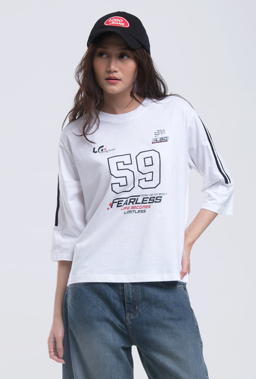 T-Shirt Lengan Pendek Michi White