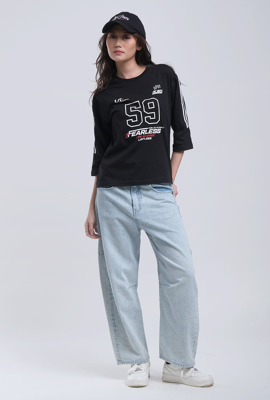 T-Shirt Lengan Pendek Michi Black